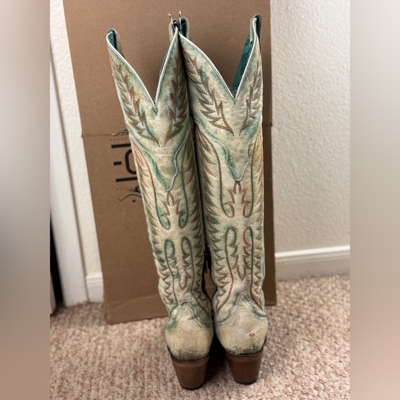 Corral Turquoise and Brown Western Boots Size 7M - Picture 8 of 11